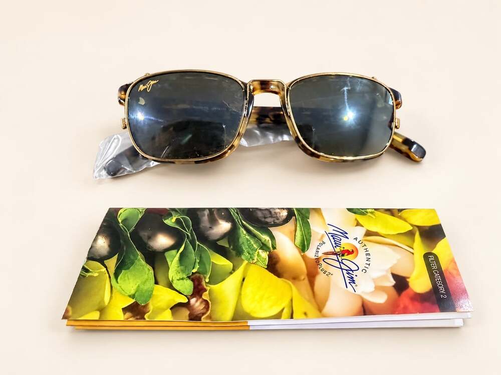 Maui Jim MJ753-10L Tortoise Eyeglasses + Polarized Sun Clip 50-19-145 Japan